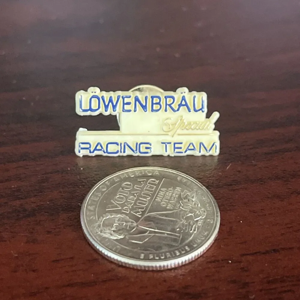 Lowenbrau Special‎ Racing Team Plastic Lapel Hat Pin